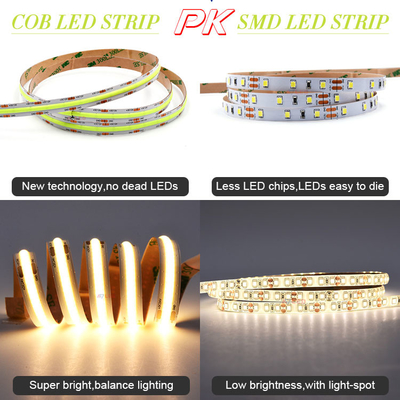 Cuộn dây led cao cấp 5m lõi ngô chiếu sáng dưới tủ CRI90 528 led/m, 1000Lm/m