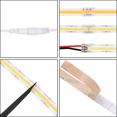 UL Flexible LED Strip Famous Chip 24V Ultra Thin Silicone 10mm PCB board IP20 528 đèn LED cob