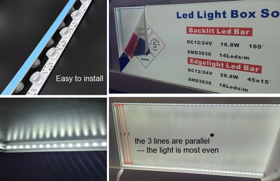 LED hai mặt SEG Fabric Light Box Edge Light LED Bar
