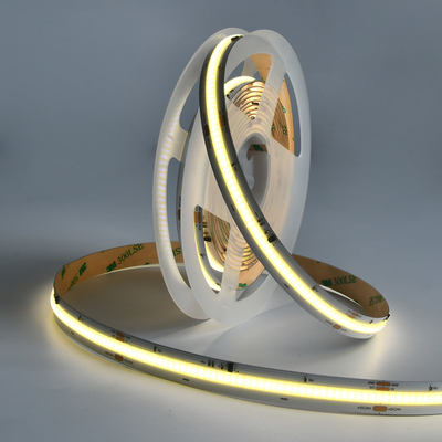 Đèn màu trắng năng động có thể điều chỉnh COB LED Strip 24V Khả năng phát ra ánh sáng liền mạch Các tùy chọn màu trắng sôi động Ánh sáng tuyến tính