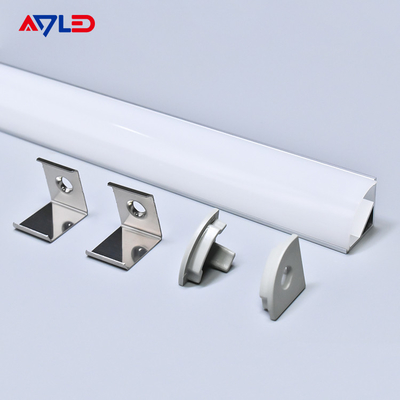 16 * 16mm Lám dẫn nhôm anodized nhôm ép dẫn hồ sơ bề mặt góc gắn LED đường dây chiếu sáng hồ sơ
