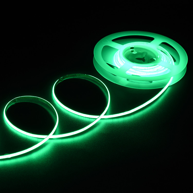 COB Đèn dải LED 528 đèn LED / m 3mm mật độ cao linh hoạt RA90 Động thái ấm áp màu trắng tuyến tính có thể tắt cho băng LED trần