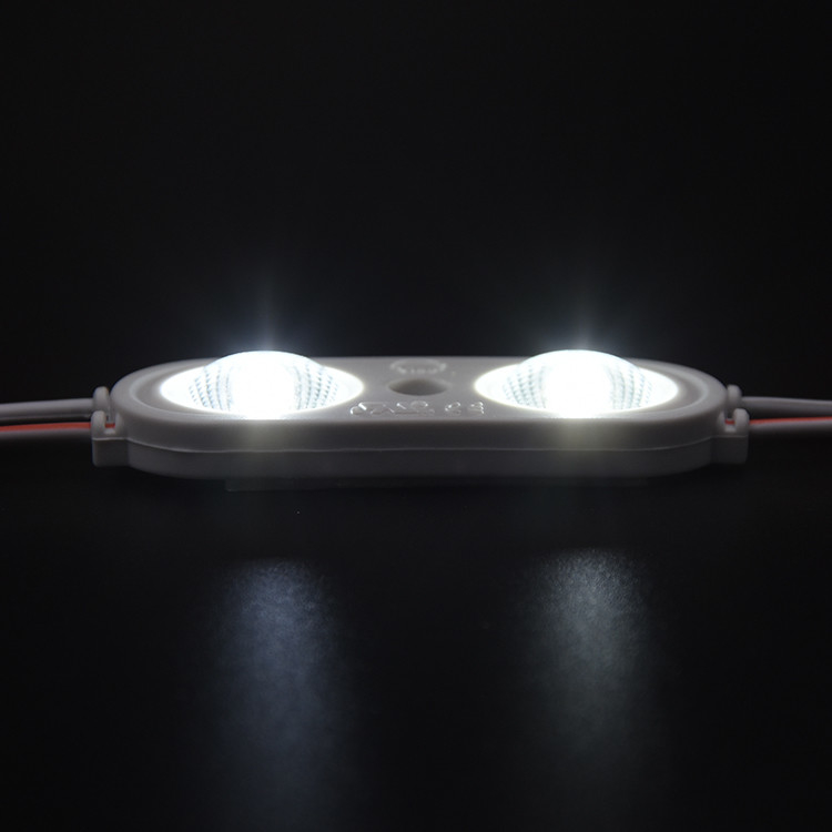 Mô-đun led 24v dùng cho quảng cáo nhẹ và mô-đun đèn nền 2 ống kính ip67 chống nước 0,96W