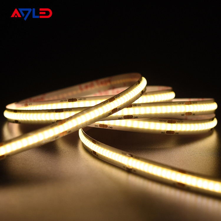 336led/M COB Đèn dải LED 3000K Nhiệt độ màu DC12/24V IP20 CRI cao