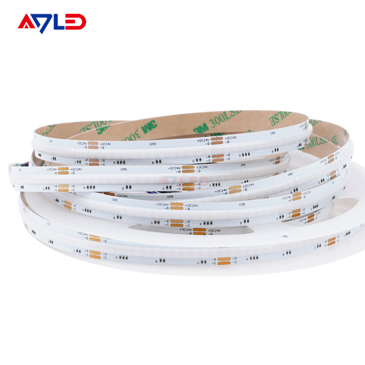 Dải đèn LED có thể điều chỉnh độ sáng bằng keo 3M Thay đổi màu mật độ thấp RGB CCT 24V Thương mại