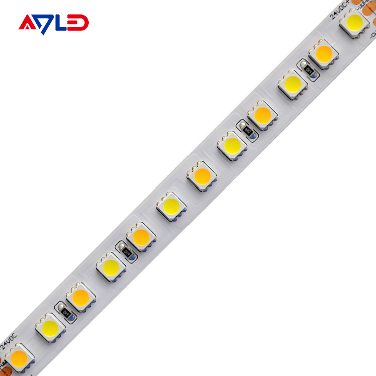 Đèn LED dải màu trắng có thể điều chỉnh độ sáng CCT Nhiệt độ màu có thể điều chỉnh 2700K đến 6500K 5050