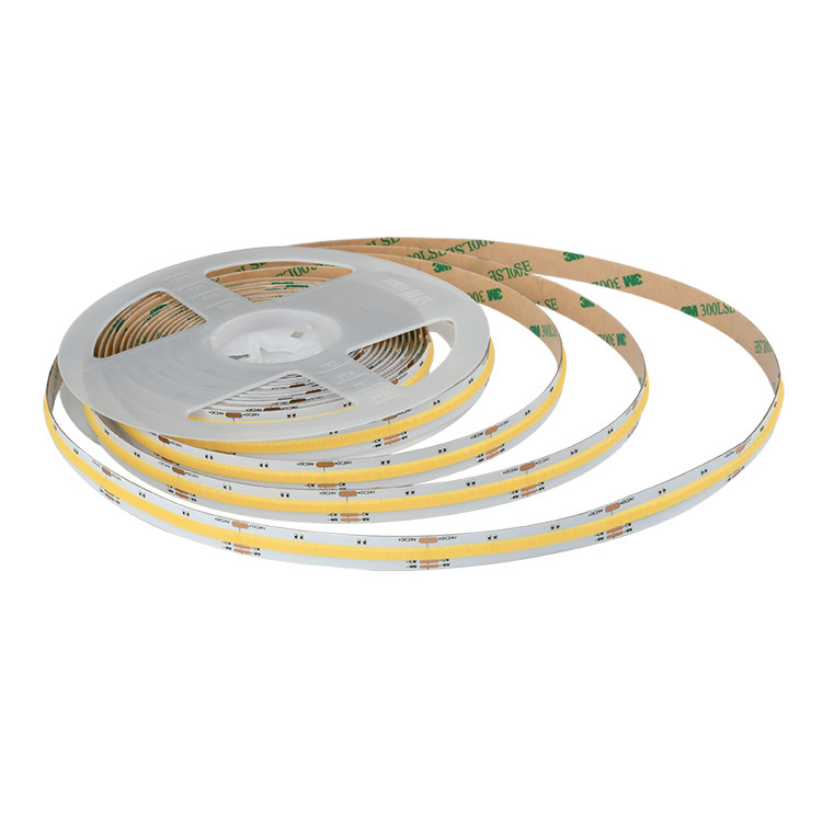 8W / M FCOB CCT 640 đèn LED Light Strip mật độ cao linh hoạt FOB COB 10mm PCB Board với đường thẳng có thể tắt