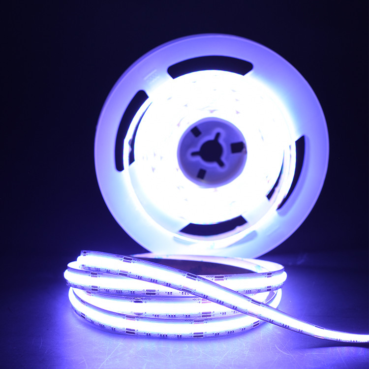 Full Color Dotless DC12V 810leds COB Strip Light mật độ cao linh hoạt có thể tắt IP20