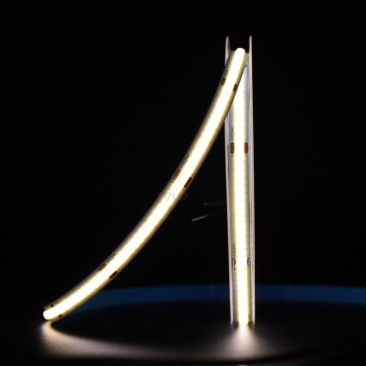 High CRI90 Flex 320leds Reel To Reel COB LED Strip DC24V 21W / M COB dẫn đường thẳng