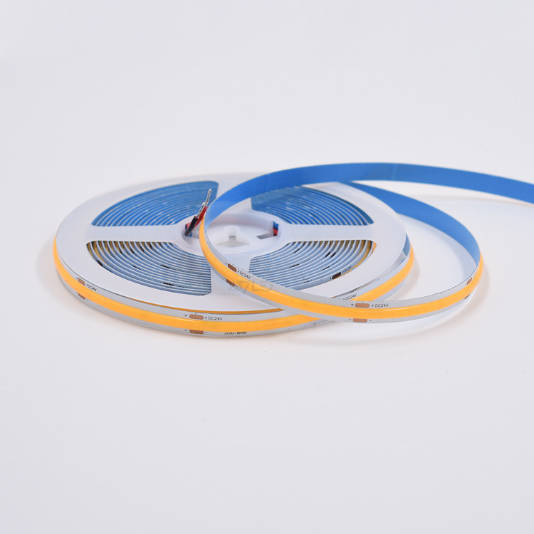 12V/24V 320 leds 8w/m Flexible Cob Led Strip Cho trang trí thương mại