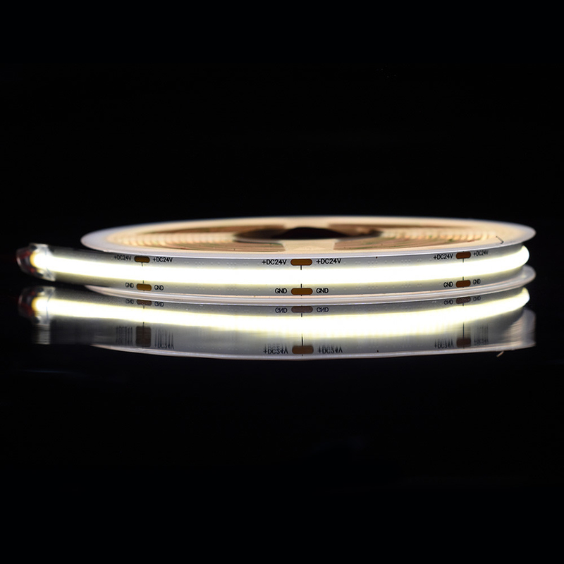 Dải LED COB với 528 chip 8mm chiều rộng và 3000k 4000k và 6500k tùy chọn màu sắc cho tấm bảng màn
