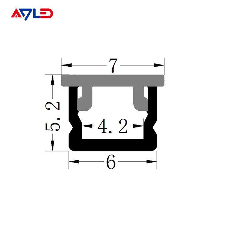 1m 2m 3m ADP-0606 Mảng hồ sơ nhôm cho dải chiếu sáng LED