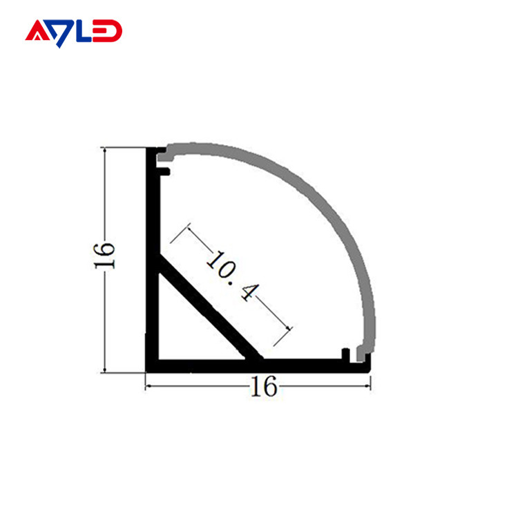 Profile LED Strip Channel Light Diffuser Corner Extrusion Channel Profile LED Aluminium cho dải LED